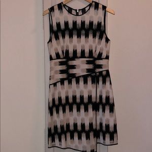 BCBG MAXAZRIA black and white dress